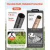 VEVOR Chain Link Fence Gate, 72 x 48 in, Adjustable Chain Link Fence Panel, Fit 2.2-6 ft (W) x 6 ft (H) Garden Fence Gate Opening, Fencing Gate with Plastic Coating, for Farm Black, Posts Not Included(Black)