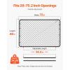 VEVOR Chain Link Fence Gate, 72 x 48 in, Adjustable Chain Link Fence Panel, Fit 2.2-6 ft (W) x 6 ft (H) Garden Fence Gate Opening, Fencing Gate with Plastic Coating, for Farm Black, Posts Not Included(Black)