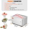 VEVOR Commercial Ice Roll Maker,Stir-Fried Yogurt Cream Machine 220W, Ice Cream Roll Machine with 9.4″ x 11″ Square Pan, Button Defrost Method with Food Shovels Perfect for Bars,Cafes Dessert Shops(120W)