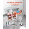 VEVOR Commercial Reach-In Refrigerator 29″ W, 22 Cu.Ft Stainless Steel Upright Refrigerator with Single Glass Door, Auto-Defrost, 4 Adjustable Shelves, 32 to 50℉ Temp Control, ETL Certified(54″W 2 Doors-Freezer)