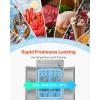 VEVOR Commercial Reach-In Refrigerator 29″ W, 22 Cu.Ft Stainless Steel Upright Refrigerator with Single Glass Door, Auto-Defrost, 4 Adjustable Shelves, 32 to 50℉ Temp Control, ETL Certified(85″W 3 Doors-Freezer)