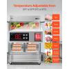 VEVOR Commercial Reach-In Refrigerator 29″ W, 22 Cu.Ft Stainless Steel Upright Refrigerator with Single Glass Door, Auto-Defrost, 4 Adjustable Shelves, 32 to 50℉ Temp Control, ETL Certified(54″W 2 Glass Doors-Refrigerator)