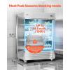 VEVOR Commercial Reach-In Refrigerator 29″ W, 22 Cu.Ft Stainless Steel Upright Refrigerator with Single Glass Door, Auto-Defrost, 4 Adjustable Shelves, 32 to 50℉ Temp Control, ETL Certified(54″W 2 Doors-Refrigerator)