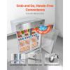 VEVOR Commercial Reach-In Refrigerator 29″ W, 22 Cu.Ft Stainless Steel Upright Refrigerator with Single Glass Door, Auto-Defrost, 4 Adjustable Shelves, 32 to 50℉ Temp Control, ETL Certified(54″W 2 Doors-Refrigerator)