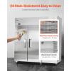VEVOR Commercial Reach-In Refrigerator 48″ W, 32 Cu.Ft Stainless Steel Upright Refrigerator with 4 Doors, Auto-Defrost, 6 Adjustable Shelves, 32 to 50℉ Temp Control, UL Certified(72″w 51 Cu.ft Three Doors-combo)