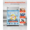 VEVOR Commercial Reach-In Refrigerator 48″ W, 32 Cu.Ft Stainless Steel Upright Refrigerator with 4 Doors, Auto-Defrost, 6 Adjustable Shelves, 32 to 50℉ Temp Control, UL Certified(48″w 33 Cu.ft Double Doors-freezer)