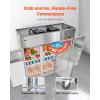 VEVOR Commercial Reach-In Refrigerator 48″ W, 32 Cu.Ft Stainless Steel Upright Refrigerator with 4 Doors, Auto-Defrost, 6 Adjustable Shelves, 32 to 50℉ Temp Control, UL Certified(72″w 52 Cu.ft Three Doors-refrigerator)