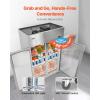VEVOR Commercial Reach-In Refrigerator 48″ W, 32 Cu.Ft Stainless Steel Upright Refrigerator with 4 Doors, Auto-Defrost, 6 Adjustable Shelves, 32 to 50℉ Temp Control, UL Certified(48″w 33 Cu.ft Double Doors-refrigerator)