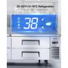 VEVOR Commercial Refrigerator, 44″ W Pizza Prep Refrigerated Table, 19.3″ Ultra Wide Countertop Food Prep Cooler, 11 Cu.Ft Single Door Salad Prep Fridge, 6 Pans Pizza Make Worktop with Cutting Board(72″ W Chief Base With 4 Drawers Refrigerator)