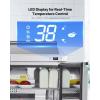 VEVOR Commercial Refrigerator, 44″ W Pizza Prep Refrigerated Table, 19.3″ Ultra Wide Countertop Food Prep Cooler, 11 Cu.Ft Single Door Salad Prep Fridge, 6 Pans Pizza Make Worktop with Cutting Board(60″W with 16 Pans)