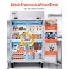 VEVOR Commercial Refrigerator and Freezer Combo 48″ W, 31 Cu.Ft Stainless Steel Upright Freezer/Refrigerator with 4 Doors, Auto-Defrost, 6 Adjustable Shelves, UL Certified