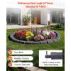 VEVOR Faux Stone Landscape Edging, 46.8″ x 3.9″ Realistic Lawn Edging with Anchoring Spikes, Flexible Brick-Sized Garden Border, Fade-Resistant Yard Garden Stone Border for Driveways Walkway, Brown(Charcoal Black)