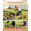 VEVOR Faux Stone Landscape Edging, 46.8″ x 3.9″ Realistic Lawn Edging with Anchoring Spikes, Flexible Brick-Sized Garden Border, Fade-Resistant Yard Garden Stone Border for Driveways Walkway, Brown(Sandstone Gray)