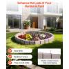 VEVOR Faux Stone Landscape Edging, 46.8″ x 3.9″ Realistic Lawn Edging with Anchoring Spikes, Flexible Brick-Sized Garden Border, Fade-Resistant Yard Garden Stone Border for Driveways Walkway, Brown(Beige)