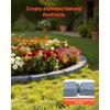 VEVOR Faux Stone Landscape Edging, 46.8″ x 3.9″ Realistic Lawn Edging with Anchoring Spikes, Flexible Brick-Sized Garden Border, Fade-Resistant Yard Garden Stone Border for Driveways Walkway, Brown(Sandstone Gray)