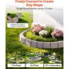 VEVOR Faux Stone Landscape Edging, 46.8″ x 3.9″ Realistic Lawn Edging with Anchoring Spikes, Flexible Brick-Sized Garden Border, Fade-Resistant Yard Garden Stone Border for Driveways Walkway, Brown(Beige)