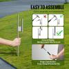 VEVOR Feather Flag Pole Kit, 2 Packs Swooper Flag Pole 12.7 ft, Sign Flag Poles for Business Advertising Feather Flags Banner Outdoor, with Ground Stakes and A Carrying Bag (Flag Not Included)(16.3 ft)