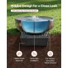 VEVOR Fountain and Water Feature Basin, 30-Inch Disappearing Water Fountain Basin for Landscape and Garden, Supports Up to 500 lbs, Heavy Duty Pond Reservoir for Bubbling Rock & Garden Statues, Black