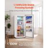 VEVOR French Door Refrigerator, 18.9 Cu. Ft. Kitchen Fridge, Counter Depth French Refrigerator with LED Display and 4 Casters, Frost-Free Bottom Freezer Refrigerators for Home & Commercial Use, Black(17 Cu.Ft.)