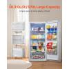 VEVOR French Door Refrigerator, 18.9 Cu. Ft. Kitchen Fridge, Counter Depth French Refrigerator with LED Display and 4 Casters, Frost-Free Bottom Freezer Refrigerators for Home & Commercial Use, Black(20 Cu.Ft.)