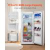 VEVOR French Door Refrigerator, 18.9 Cu. Ft. Kitchen Fridge, Counter Depth French Refrigerator with LED Display and 4 Casters, Frost-Free Bottom Freezer Refrigerators for Home & Commercial Use, Black(17 Cu.Ft.)