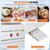 VEVOR Fried Ice Cream Roll Machine, Stainless Steel Commercial Rolled Ice Cream Maker with Compressor and 4 Scrapers,2Pcs 17.7″ x 17.7″ Square Stir-Fried Ice Cream Pans, for Frozen Yogurt,Ice Cream(840W-single pan)
