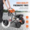 VEVOR Gas Pressure Washer 2900 PSI and 1.85 Max GPM, Upgrade Aluminum Pump with Spray Gun and Wand, 4 Nozzle Set, Gas Powered Pressure Washer for Cars, Fences, Driveways, Homes, Patios, Furniture(3500PSI)