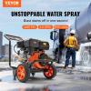 VEVOR Gas Pressure Washer 2900 PSI and 1.85 Max GPM, Upgrade Aluminum Pump with Spray Gun and Wand, 4 Nozzle Set, Gas Powered Pressure Washer for Cars, Fences, Driveways, Homes, Patios, Furniture(4400PSI)