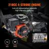 VEVOR Gas Pressure Washer 2900 PSI and 1.85 Max GPM, Upgrade Aluminum Pump with Spray Gun and Wand, 4 Nozzle Set, Gas Powered Pressure Washer for Cars, Fences, Driveways, Homes, Patios, Furniture(3400 PSI)