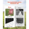 VEVOR Hardware Cloth, 48” x 50′ 1/2inch Galvanized Wire Mesh Roll, 19 Gauge Chicken Wire Fence Roll, Vinyl Coating Metal Wire Mesh for Chicken Coop Barrier, Rabbit Snake Fences, Poultry Enclosures(24in*25ft 2in*3in)