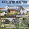 VEVOR Hardware Cloth, 48” x 50′ 1/2inch Galvanized Wire Mesh Roll, 19 Gauge Chicken Wire Fence Roll, Vinyl Coating Metal Wire Mesh for Chicken Coop Barrier, Rabbit Snake Fences, Poultry Enclosures(1/2inch 48” X 100′)