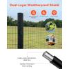 VEVOR Hardware Cloth, 48” x 50′ 1/2inch Galvanized Wire Mesh Roll, 19 Gauge Chicken Wire Fence Roll, Vinyl Coating Metal Wire Mesh for Chicken Coop Barrier, Rabbit Snake Fences, Poultry Enclosures(48in*50ft 2in*4in)