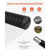 VEVOR Hardware Cloth, 48” x 50′ 1/2inch Galvanized Wire Mesh Roll, 19 Gauge Chicken Wire Fence Roll, Vinyl Coating Metal Wire Mesh for Chicken Coop Barrier, Rabbit Snake Fences, Poultry Enclosures(24in*25ft 2in*3in)