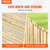 VEVOR Natural Rolled Bamboo Fence, Eco-Friendly Privacy Screen – 6 ft H x 8 ft L x 0.75 in D, Decorative for Garden, Backyard, Balcony, Patio, Pool Side(Slat Fence)