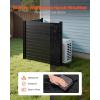 VEVOR Outdoor Privacy Screens, 50″ W x 50″ H Air Conditioner Fence, Pool Equipment Enclosure, Horizontal Vinyl Privacy Fence, Perfect to Enclose Trash Can and A/C Units (2-Panel)(Black)