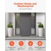 VEVOR Set of 2 Tall Outdoor Planters 21″ H, Round Large Planters for Front Porch and Patio, Stone Finish Flower Tree Plant Pots(Beige)