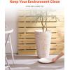 VEVOR Set of 2 Tall Outdoor Planters 21″ H, Round Large Planters for Front Porch and Patio, Stone Finish Flower Tree Plant Pots(Beige)