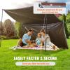 VEVOR Tarp 20×40 ft 16 Mil Extra Thick, Waterproof Poly Plastic Tarps Cover, Multi-Purpose Outdoor Tarpaulin with Grommets & Reinforced Edges for Truck, RV, Boat, Camping (Brown)(Silver & Brown)