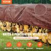 VEVOR Tarp 20×40 ft 16 Mil Extra Thick, Waterproof Poly Plastic Tarps Cover, Multi-Purpose Outdoor Tarpaulin with Grommets & Reinforced Edges for Truck, RV, Boat, Camping (Brown)(Brown)