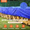 VEVOR Tarp 20×40 ft 16 Mil Extra Thick, Waterproof Poly Plastic Tarps Cover, Multi-Purpose Outdoor Tarpaulin with Grommets & Reinforced Edges for Truck, RV, Boat, Camping (Brown)(Blue)