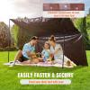 VEVOR Tarp 20×40 ft 16 Mil Extra Thick, Waterproof Poly Plastic Tarps Cover, Multi-Purpose Outdoor Tarpaulin with Grommets & Reinforced Edges for Truck, RV, Boat, Camping (Brown)(Brown)