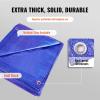 VEVOR Tarp 20×40 ft 16 Mil Extra Thick, Waterproof Poly Plastic Tarps Cover, Multi-Purpose Outdoor Tarpaulin with Grommets & Reinforced Edges for Truck, RV, Boat, Camping (Brown)(Blue)