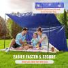 VEVOR Tarp 20×40 ft 16 Mil Extra Thick, Waterproof Poly Plastic Tarps Cover, Multi-Purpose Outdoor Tarpaulin with Grommets & Reinforced Edges for Truck, RV, Boat, Camping (Brown)(Blue)