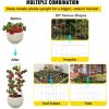 VEVOR Tomato Cages, 11.8″ x 11.8″ x 46.1″, 10 Packs Square Plant Support Cages, Silver PVC-Coated Steel Tomato Towers for Climbing Vegetables, Plants, Flowers, Fruits(Green)