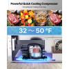 VEVOR Under Counter Drawer Refrigerator, 24 In Stainless Steel Fridge with Temperature Control, Dual Drawer Refrigerator with Powerful Compressor & LED Display, for Home, Office, and Commercial Use