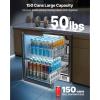 VEVOR Under Counter Drawer Refrigerator, 24 In Stainless Steel Fridge with Temperature Control, Dual Drawer Refrigerator with Powerful Compressor & LED Display, for Home, Office, and Commercial Use