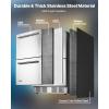 VEVOR Under Counter Drawer Refrigerator, 24 In Stainless Steel Fridge with Temperature Control, Dual Drawer Refrigerator with Powerful Compressor & LED Display, for Home, Office, and Commercial Use