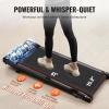 VEVOR Walking Pad with Handle Bar, Under Desk Treadmill for Home Office, 2.5HP Walking Jogging Running Machine, Speed 6.2-7.6MPH Folding Treadmill, with Remote Control and LED Display(Red)