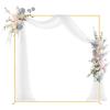 VEVOR Arch Backdrop Stand, 6Ft, 5Ft & 4Ft, Set of 3 Balloon Metal Arch Stand for Ceremony, Gold Wedding Arch Backdrop Stand, Fit for Birthday Party, Baby Shower, Graduations, Holiday(6.6ft)