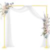 VEVOR Arch Backdrop Stand, 6Ft, 5Ft & 4Ft, Set of 3 Balloon Metal Arch Stand for Ceremony, Gold Wedding Arch Backdrop Stand, Fit for Birthday Party, Baby Shower, Graduations, Holiday(8.8ft)